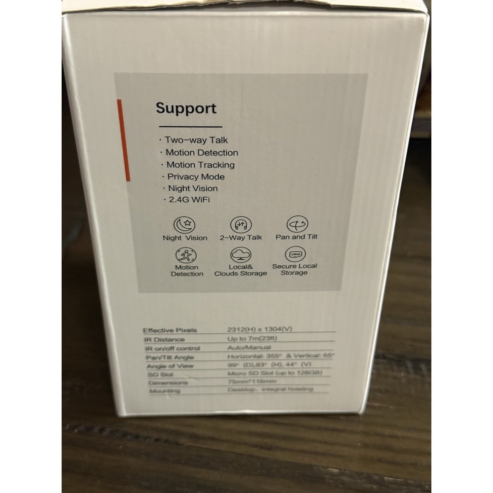 GIEC Indoor Security Camera for Home-NEW-OPENED BOX-never Set‎ up Or Used - Picture 2 of 4